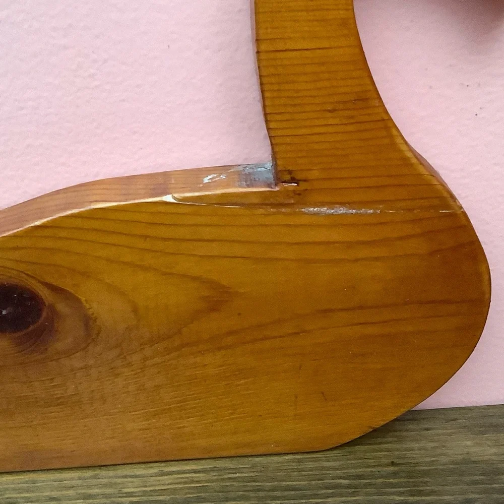 Vintage Pair Of Solid Wood Swan/Duck Wall Shelf Folk Art Decor 18w X 6.75d Read